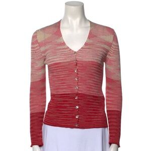 M Missoni Striped V-Neck Sweater